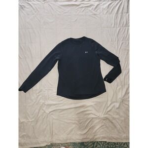 Under Armour Cold Gear Womens Black Longsleeve FITTED Crew Top Shirt Size. XL